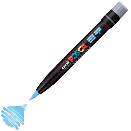 Supertrend Posca PCF-350 Boyama Markörü 1-10 mm. Fırça Uç AÇIK MAVİ
