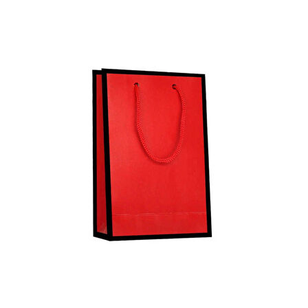 Mat Kırmızı Karton Çanta 11x16,5cm