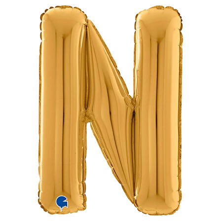 N Harf Supertrend Altın Folyo Balon 26"