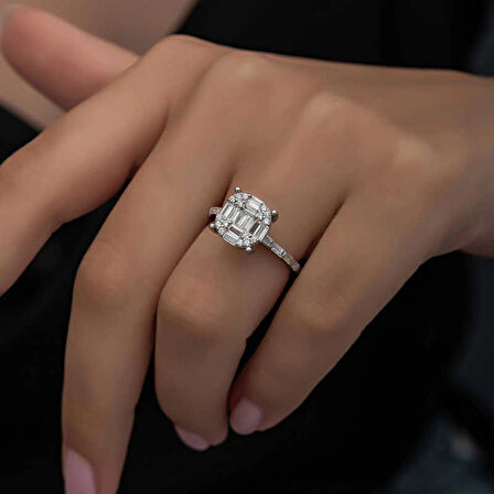 Supertrend Gümüş Baget Taşlı Kadın Yüzük