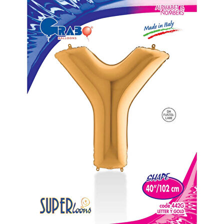 Y Harf Supertrend Altın Folyo Balon 40"