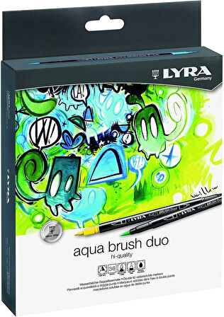 Supertrend Aqua Brush Duo Çift Taraflı Fırça Uçlu Çizim Kalemi Seti 36 Renk