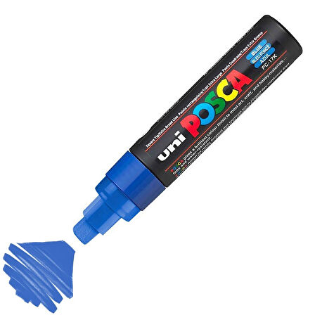 Supertrend Posca PC-17K Boyama Markörü 15 mm Kesik Uç MAVİ