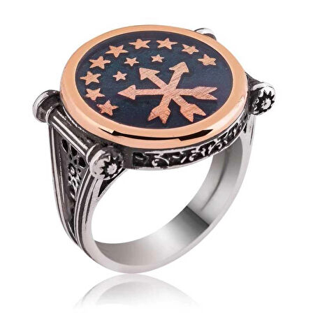 Supertrend Gümüş Çerkes Bayrağı Erkek Yüzük