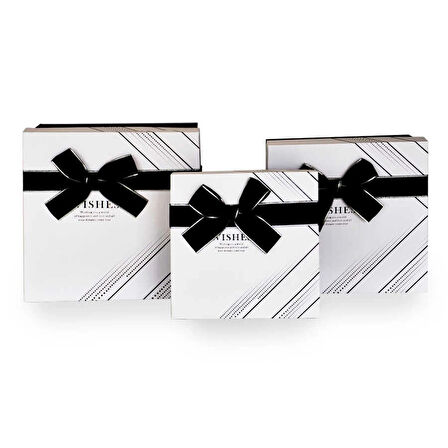 Kurdeleli Hediye Kutu Seti 3lü