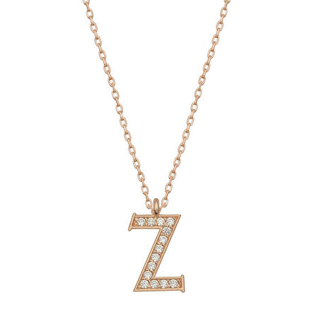 Supertrend Gümüş Rose Z Harfi Kadın Kolye