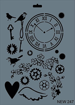 Supertrend Stencil Boyama Şablonu 25x35 cm. NEW-247