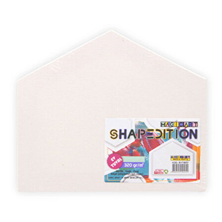 Supertrend Shapedition Beşgen Ev Tuval 15x12 cm.