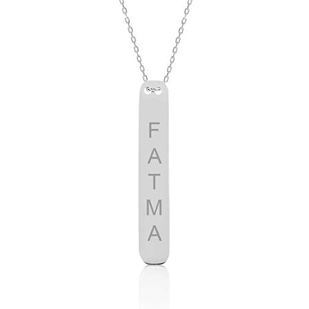 Supertrend Gümüş İsimlik Çubuk Kolye