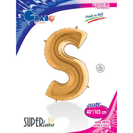 S Harf Supertrend Altın Folyo Balon 40"