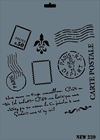 Supertrend Stencil Boyama Şablonu 25x35 cm. NEW-239