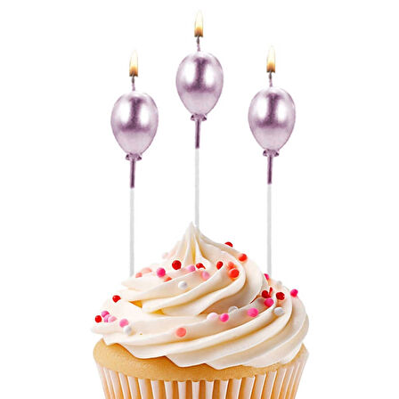 Metalik Bronz Balon Mum