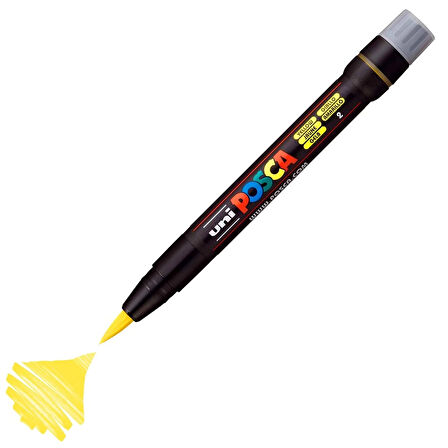 Supertrend Posca PCF-350 Boyama Markörü 1-10 mm. Fırça Uç SARI