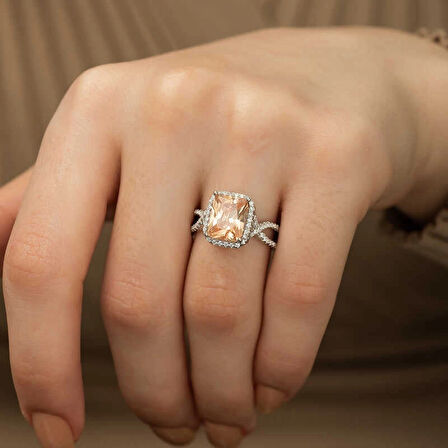 Supertrend Gümüş Baget Kare Kadın Yüzük