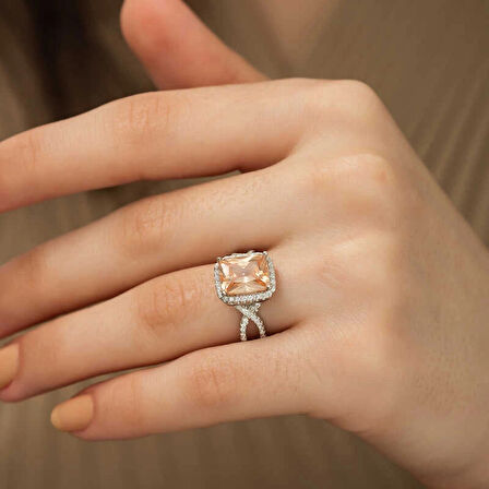 Supertrend Gümüş Baget Kare Kadın Yüzük