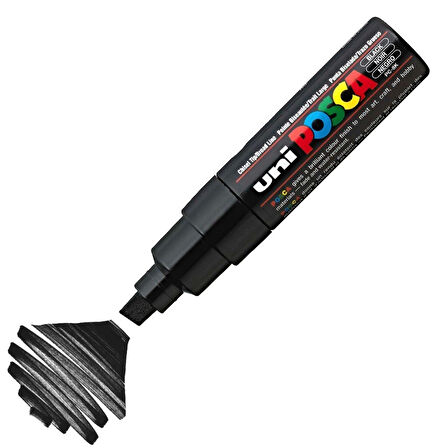 Supertrend Posca PC-8K Boyama Markörü 8 mm. Kesik Uç SİYAH
