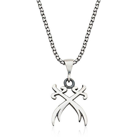 Supertrend ​gümüş İkili Zülfikar Kılıcı Kolye