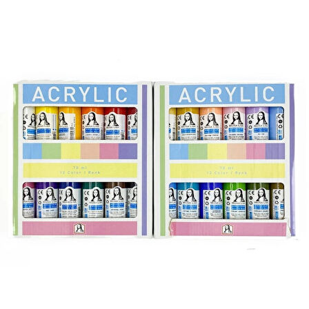 Supertrend Mona Lisa Akrilik Boya Seti 24 Normal Renk x 70 ml.