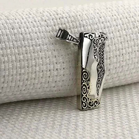 Supertrend Gümüş Avcı Bıçağı Erkek Kolye Ucu