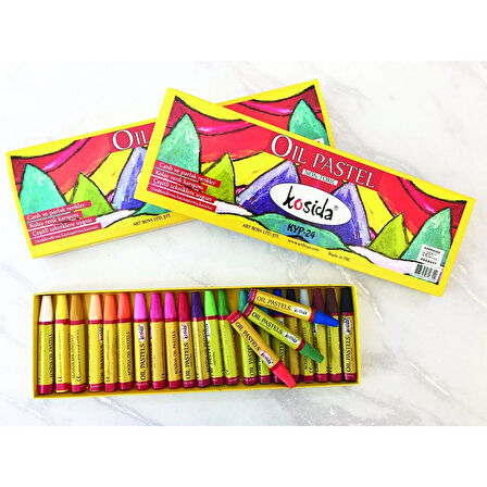 Supertrend Oil Pastel Yağlı Pastel Boya Plastik Çantalı 24 Renk