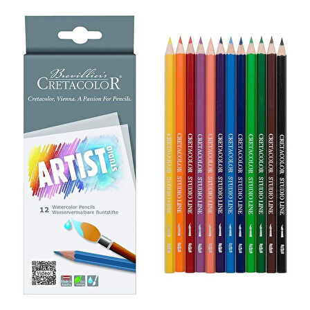 Supertrend Artist Studio Watercolor Pencils Sulandırılabilir Boya Kalemi Seti 12 Renk