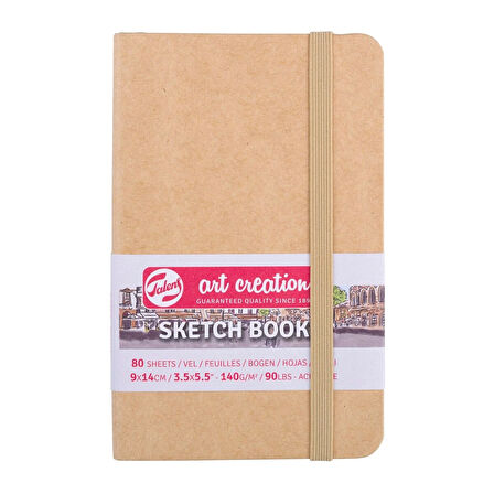 Supertrend Art Creation Sketchbook Sert Kapak Eskiz Çizim Defteri 140 gr. 9x14 cm. 80 yp. KRAFT YELLOW