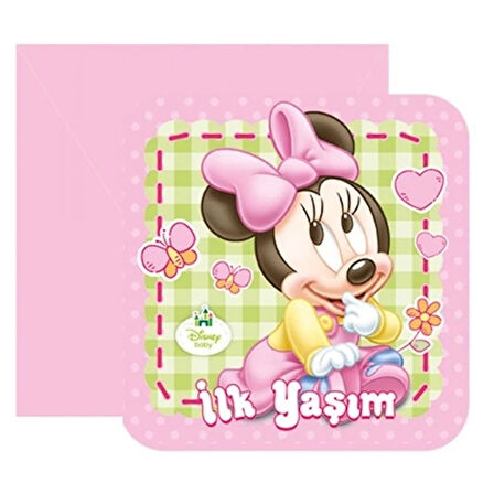 Baby Minnie Mouse Davetiye
