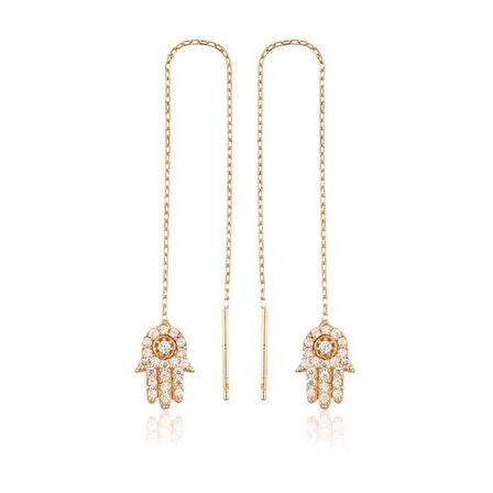 Supertrend Gümüş Zincirli Fatma Ana Eli Küpe