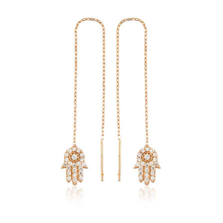 Supertrend Gümüş Zincirli Fatma Ana Eli Küpe