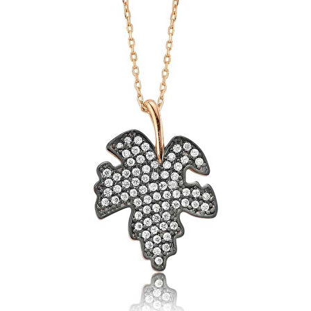 Supertrend Gümüş Çınar Yaprağı Kadın Kolye