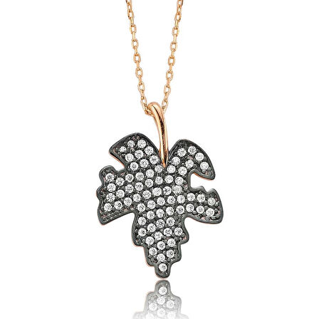 Supertrend Gümüş Çınar Yaprağı Kadın Kolye