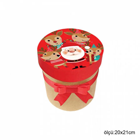 NoelBox Silindir Hediye Kutusu Seti 3lü