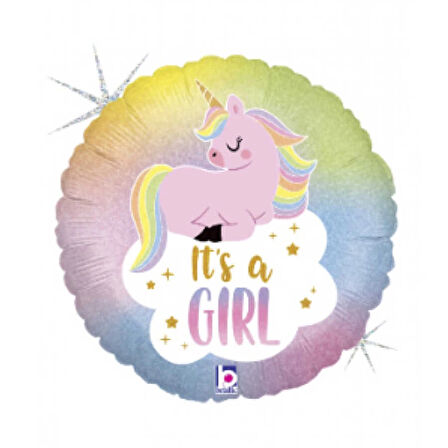 Pastel Unicorn Baby Supertrend Folyo Balon 18"