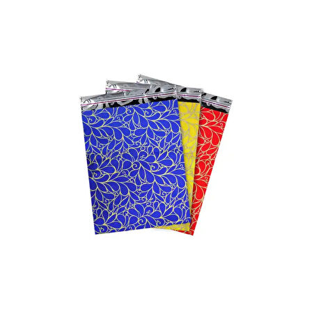 Desenli Lüks Metalize Poşet 7x9