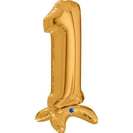 1 Rakam Altın Stands Up Supertrend Folyo Balon 25"