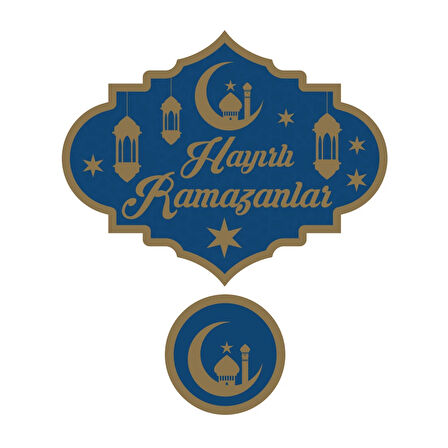 Ramazan Kapı & Duvar Süsü -No:1- (Lacivert)