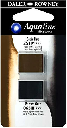 Supertrend Aquafine 1/2 Tablet Sulu Boya 2'li Set SEPIA HUE / PAYNE'S GREY