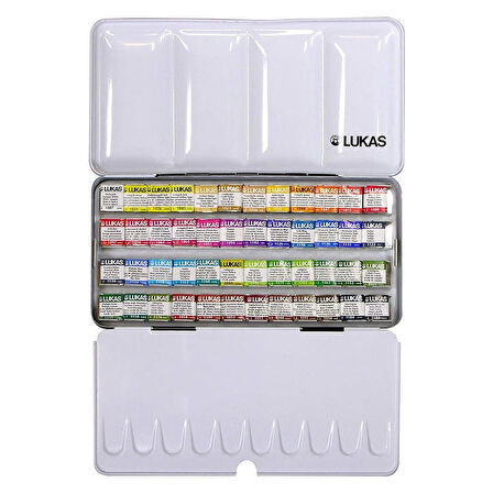 Supertrend Aquarell 1862 Profesyonel Tablet Sulu Boya Seti 48 Renk 1/2 Tablet Metal Kutu