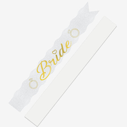 Bride Baskılı Varaklı Lüks Kuşak - Altın-