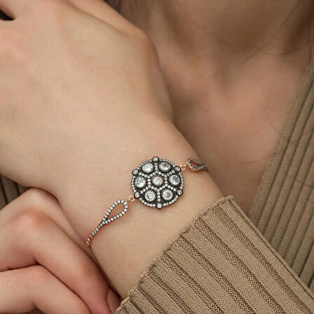 Supertrend Gümüş Rose Elmas Montür Bileklik