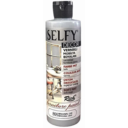 Supertrend Selfy Decor Vernikli Boya 240 cc 866 MARJİNAL GRİ