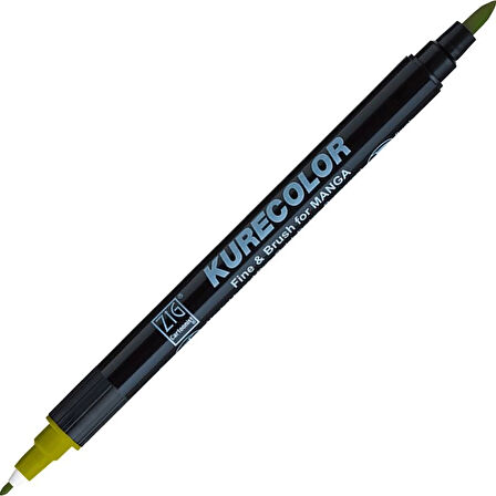 Supertrend Kurecolor Fine & Brush for MANGA Marker Çizim Kalemi 542 Mid Green
