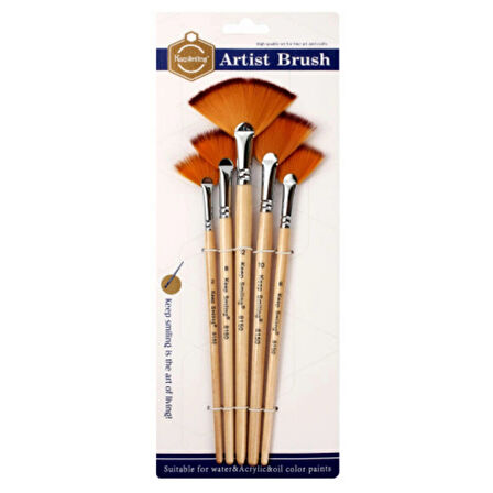 Supertrend Sentetik Yelpaze Fırça Seti 5'li