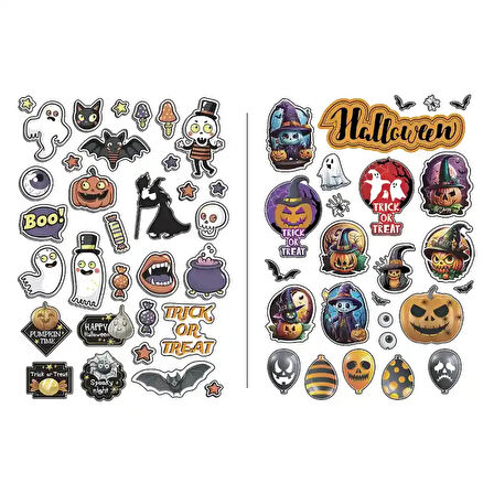 Halloween Temalı Sticker Seti 2'li