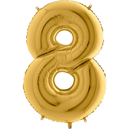 8 Rakam Supertrend Altın Folyo Balon 40"