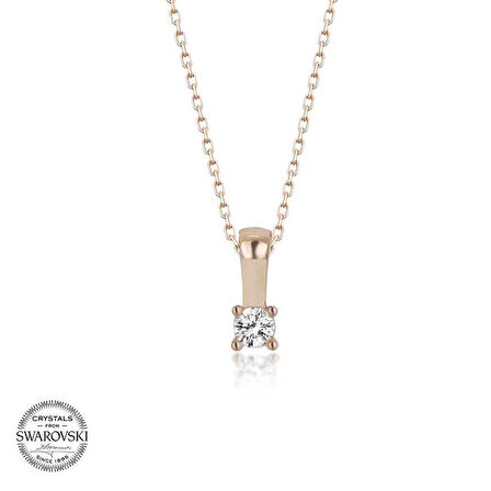 Supertrend ' Taşlı Gümüş Tektaş Kadın Kolye