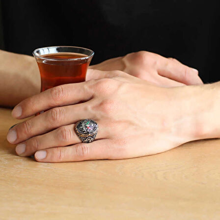 Supertrend Gümüş Osmanlı Devlet Arması Erkek Yüzük