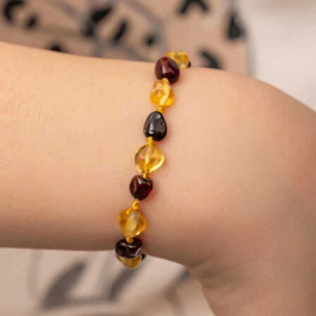 Supertrend Bebek Damla Kehribar Bileklik