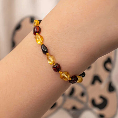 Supertrend Bebek Damla Kehribar Bileklik