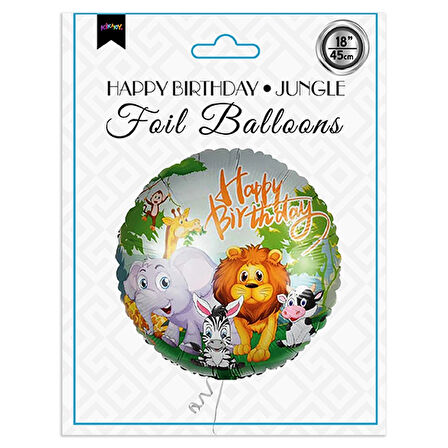 Happy Birthday Jungle Folyo Balon 18"